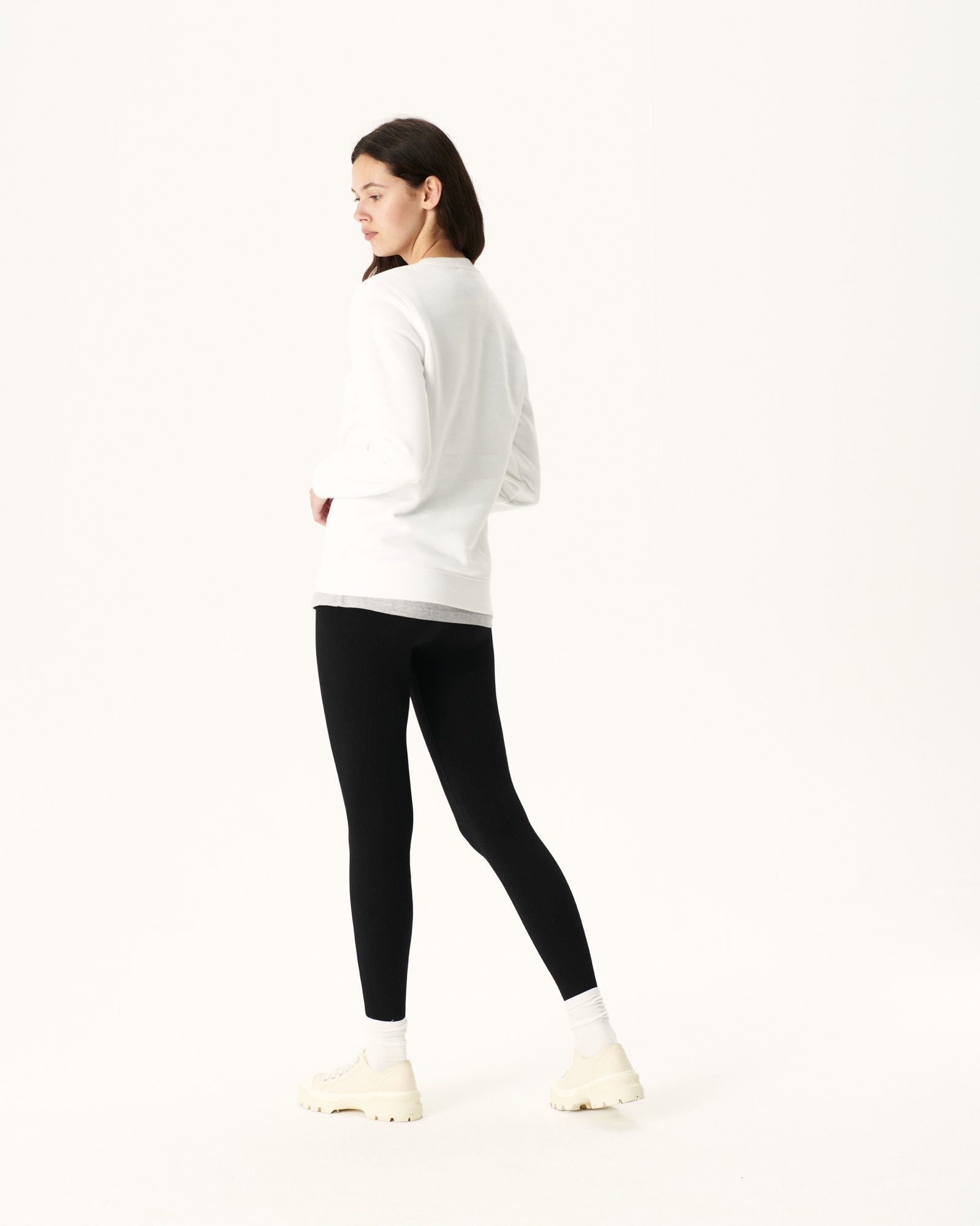 Sweat en coton biologique Blanc Elvas
