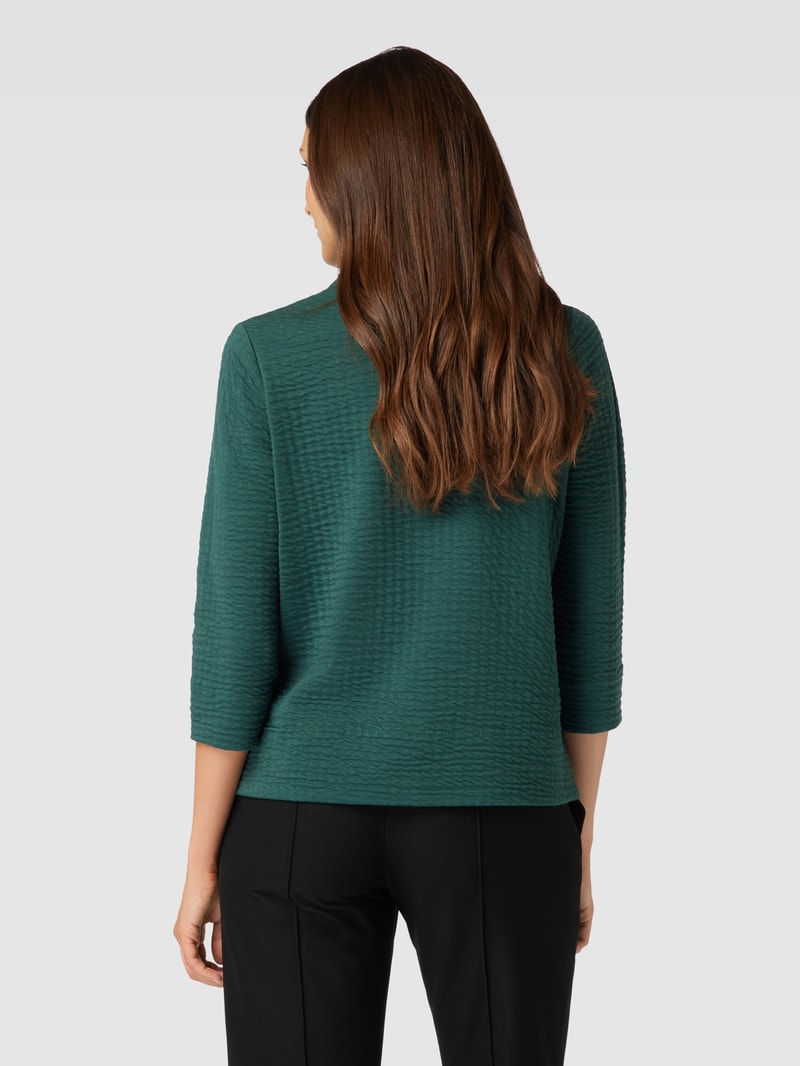 Sweatshirt mit elastischem Saum Modell 'Ganila' in petrol