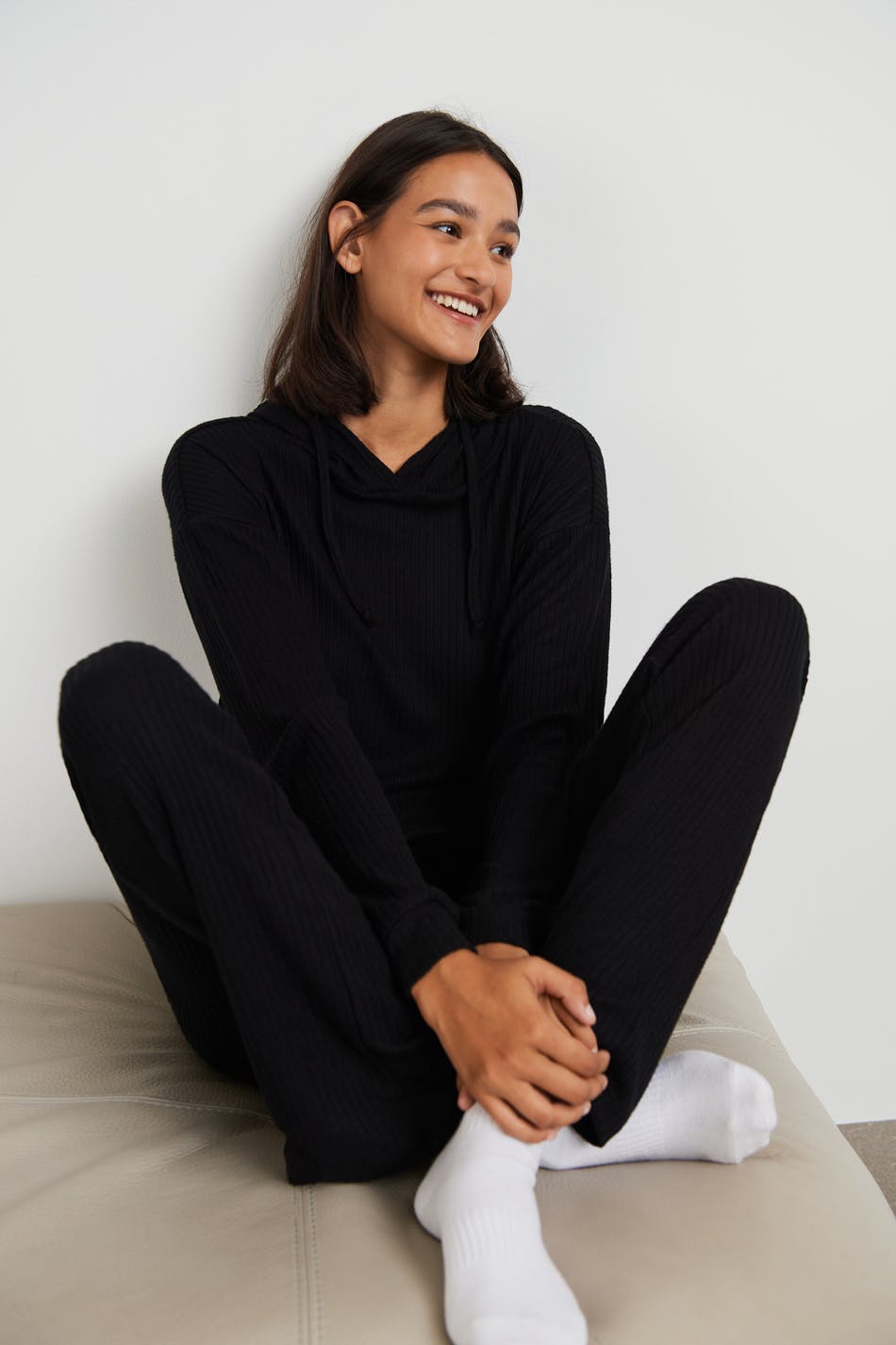 Stina rib hoodie
