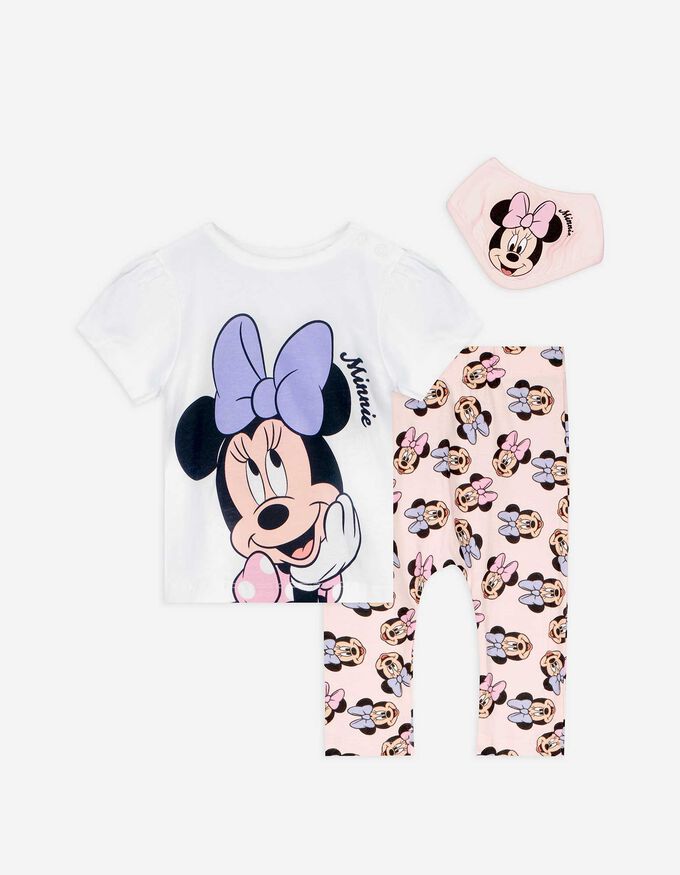 Set aus T-Shirt, Hose und Lätzchen - Minnie Mouse