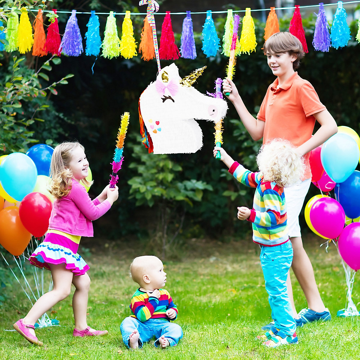 3 x Pinata Einhorn