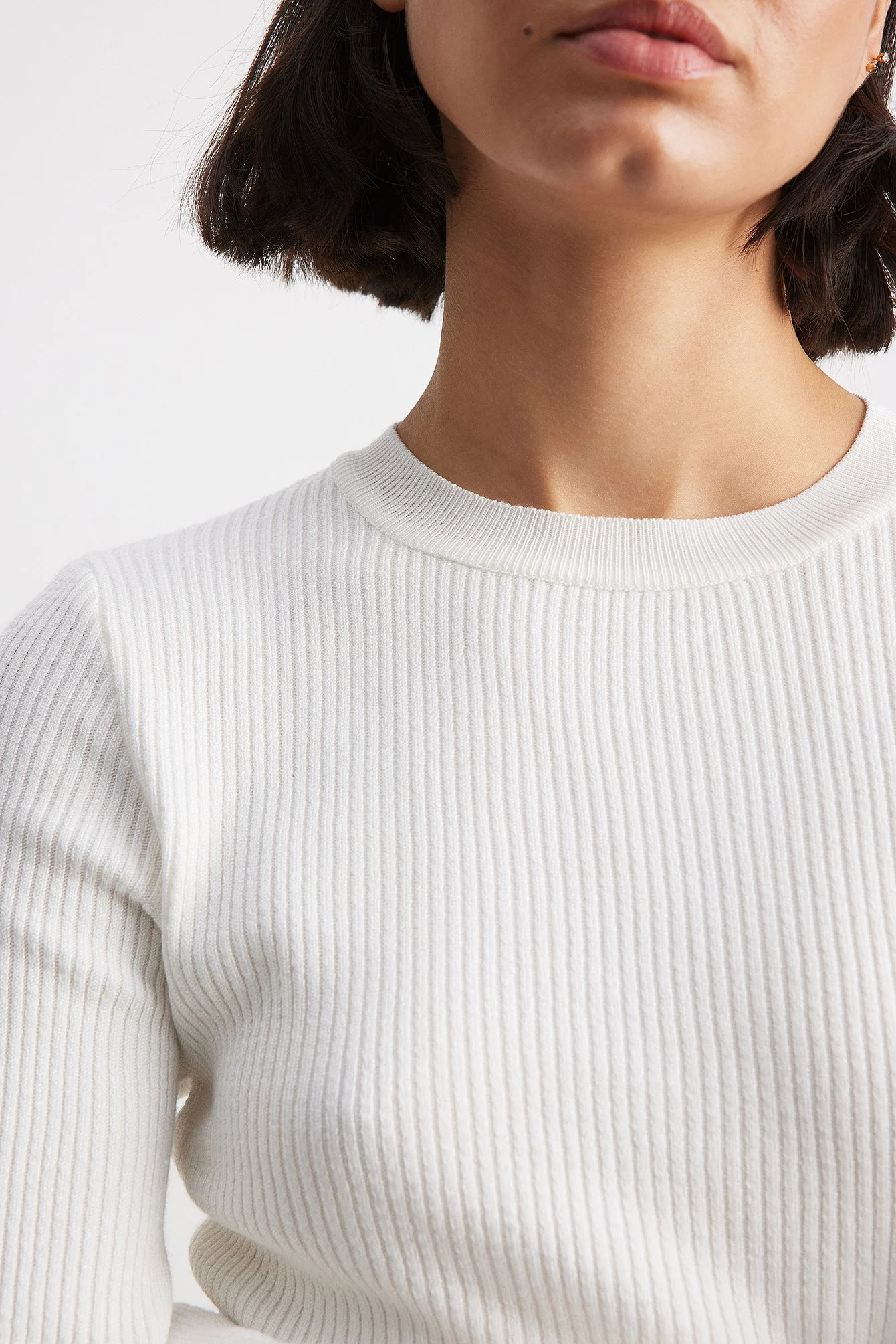 Gerippter Pullover