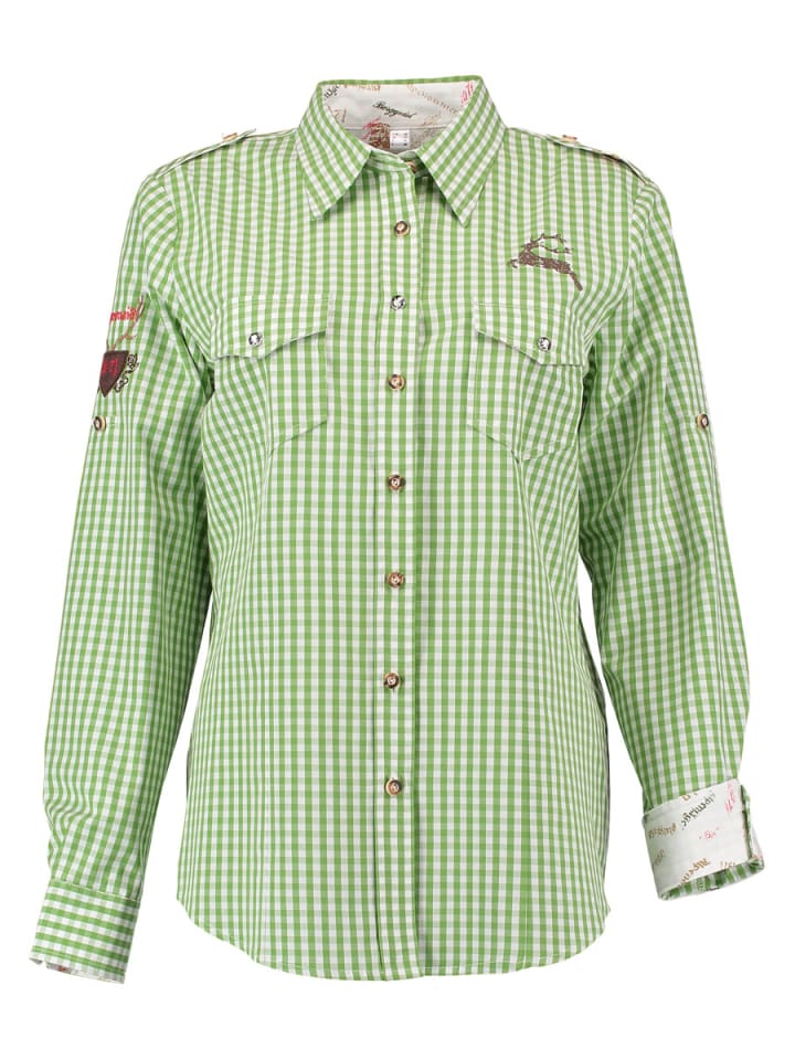 OS-Trachten Trachtenbluse Fronix in giftgrün günstig kaufen