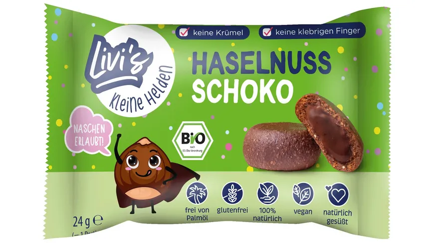 Livi's Kleine Helden Bio Schokolade Haselnuss 24 g