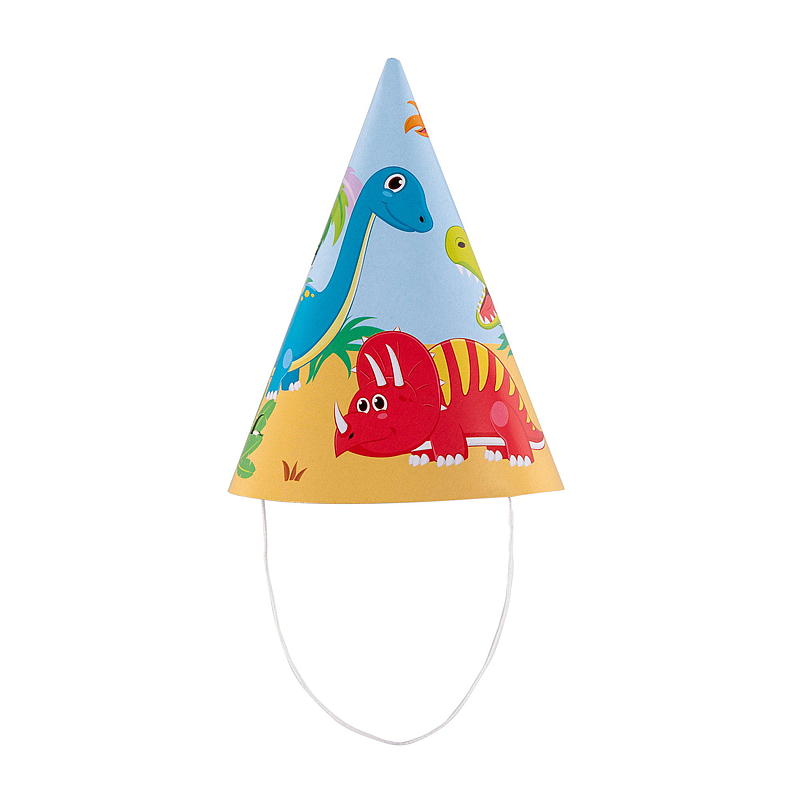 Giform Papirhatt 6 stk dinosaur