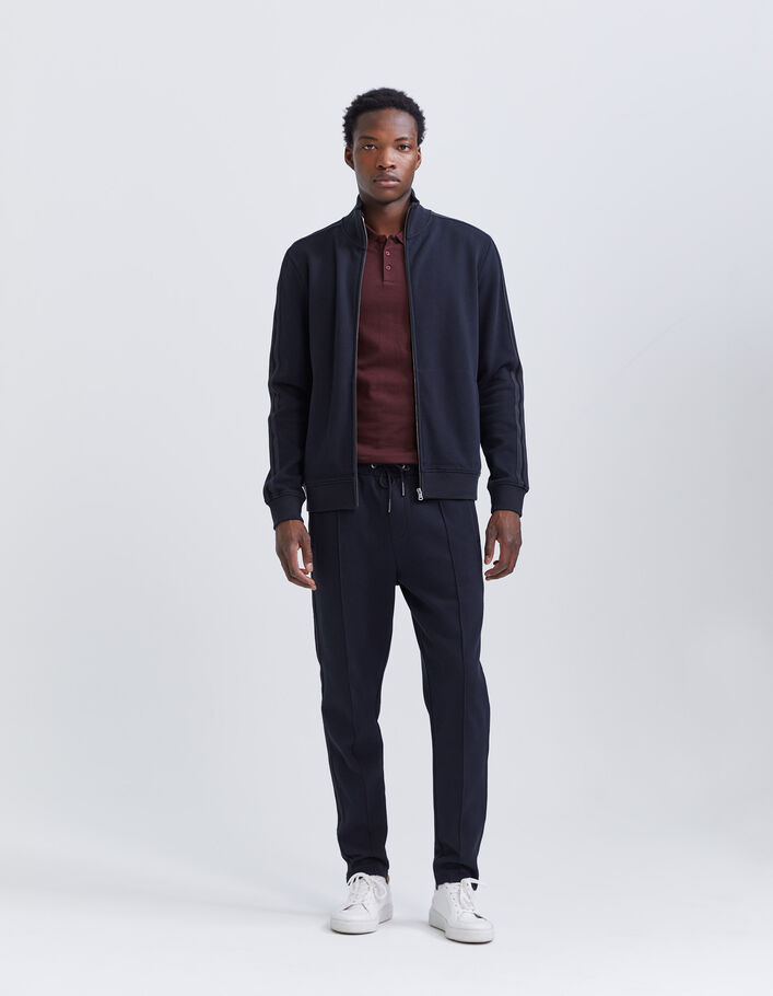 Polo burgundy coton modal Homme