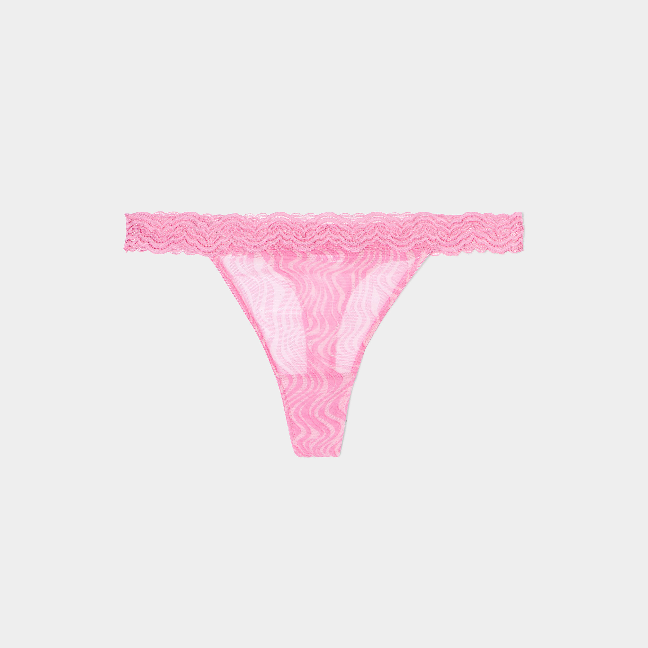 String mesh et dentelle rose clair femme | La Halle