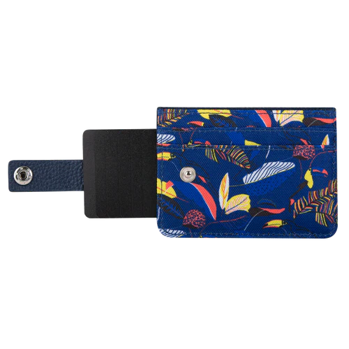 Navy blue Machu Picchu card holder