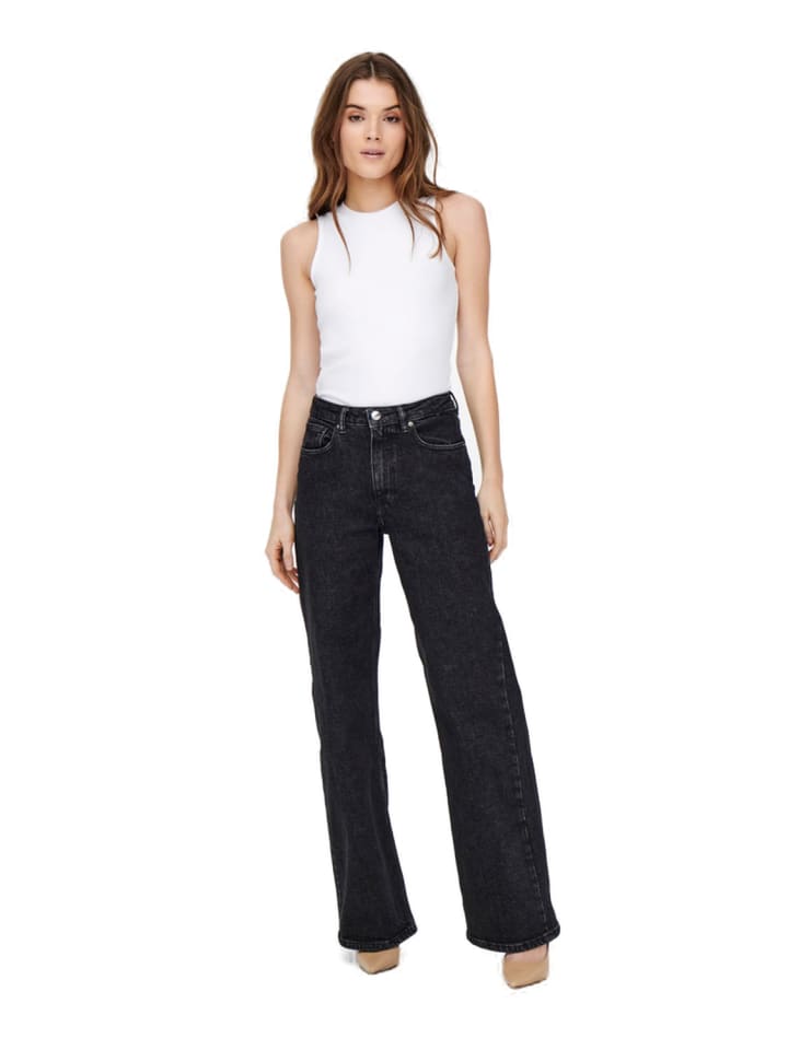 ONLY Jeans ONLJUICY LIFE HW WIDE LEG REA244 comfort/relaxed in Schwarz günstig kaufen