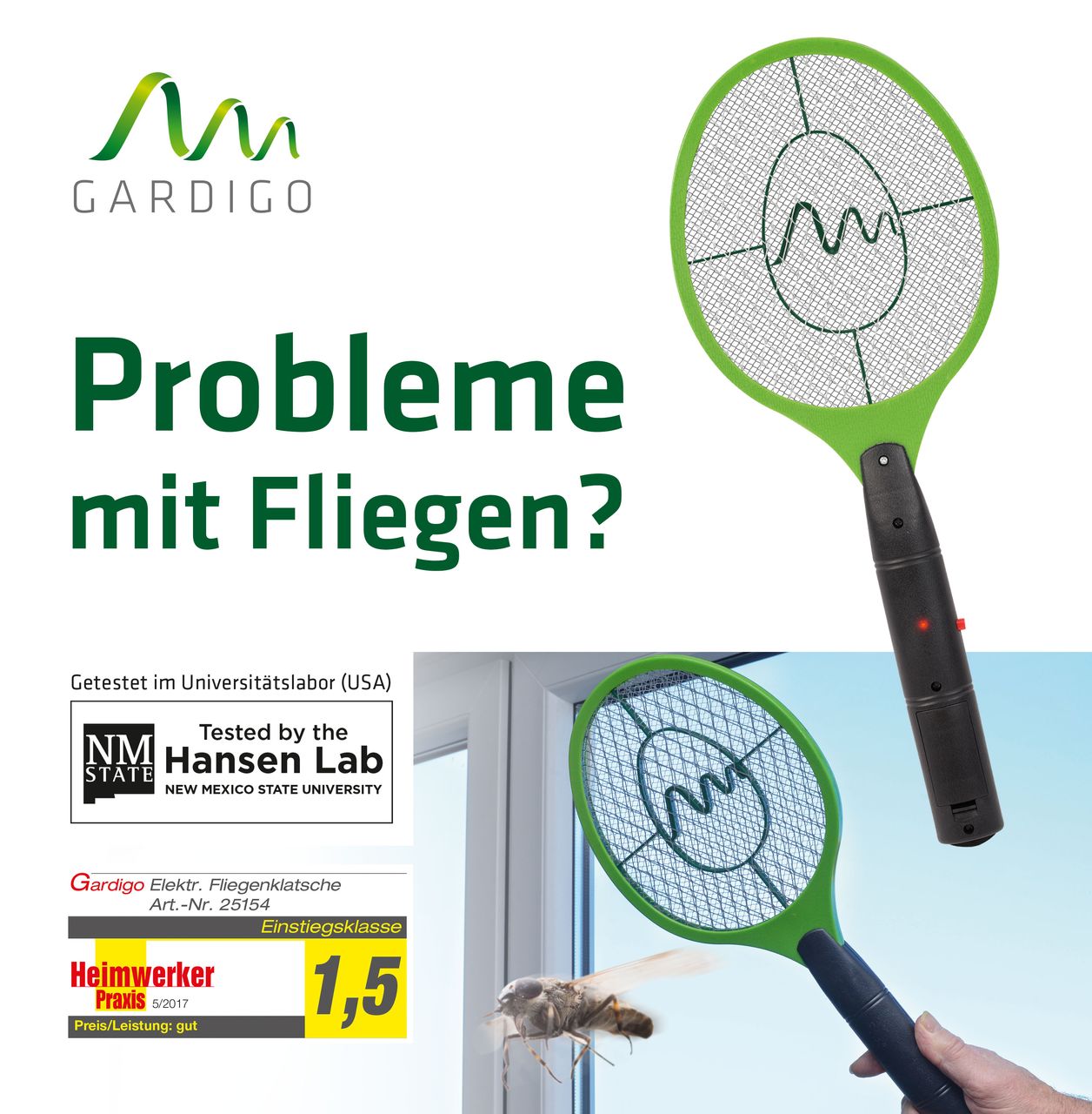 Gardigo Elektrische Fliegenklatsche Bzzz