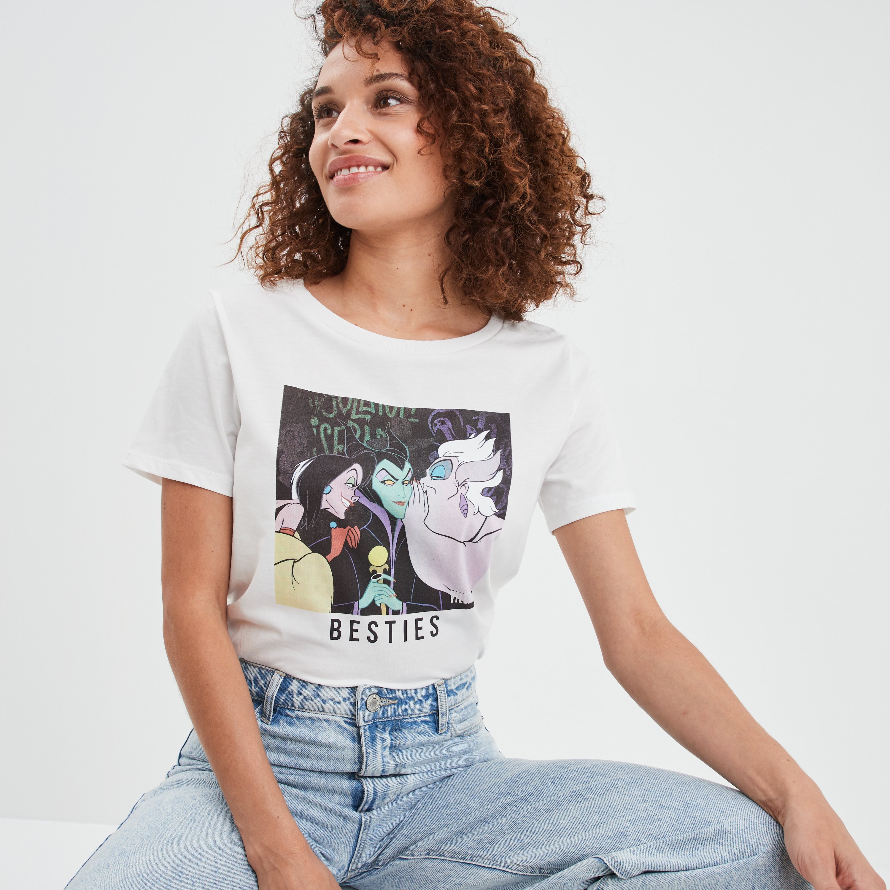 T-shirt manches courtes Vilaines DS ivoire femme | La Halle