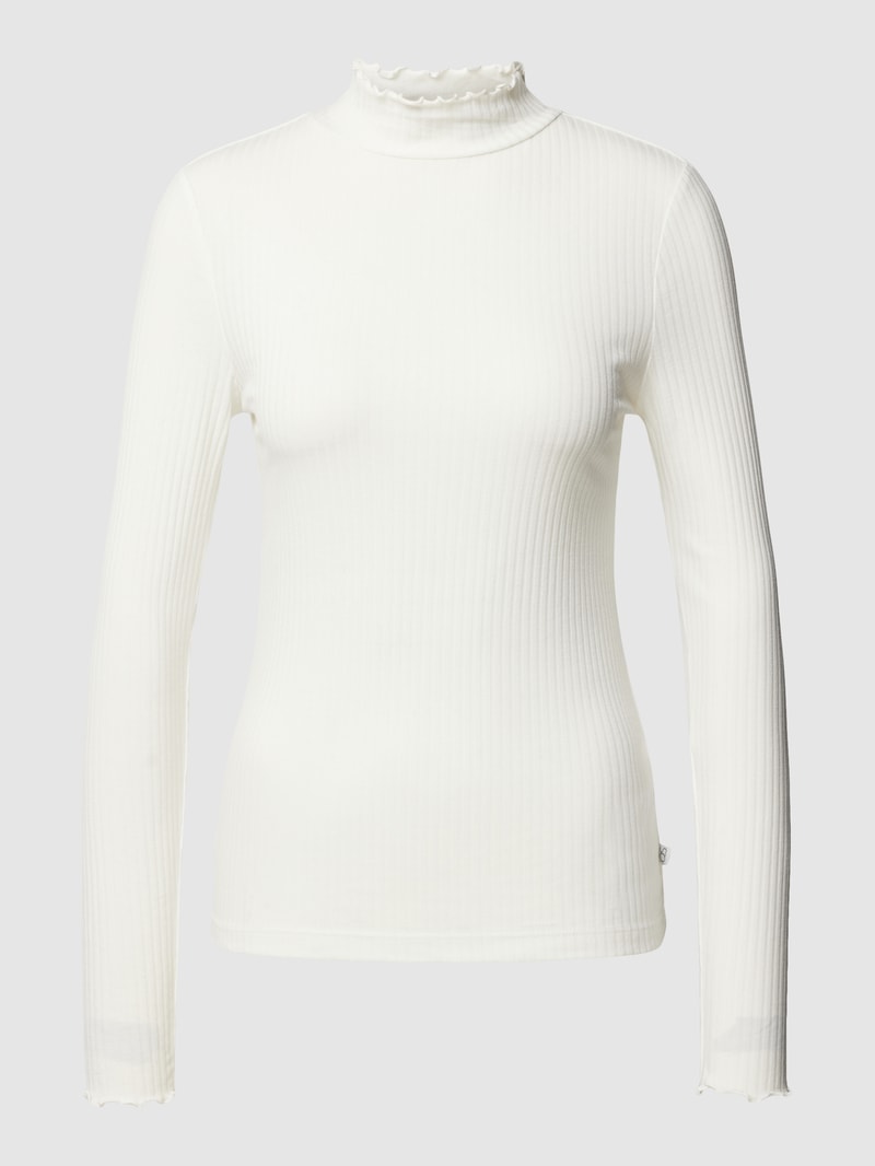 Longsleeve mit Wellensaum in offwhite