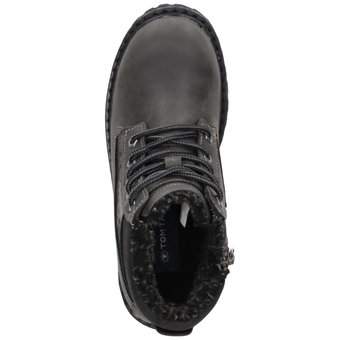 Tom Tailor Schnür Boots in schwarz