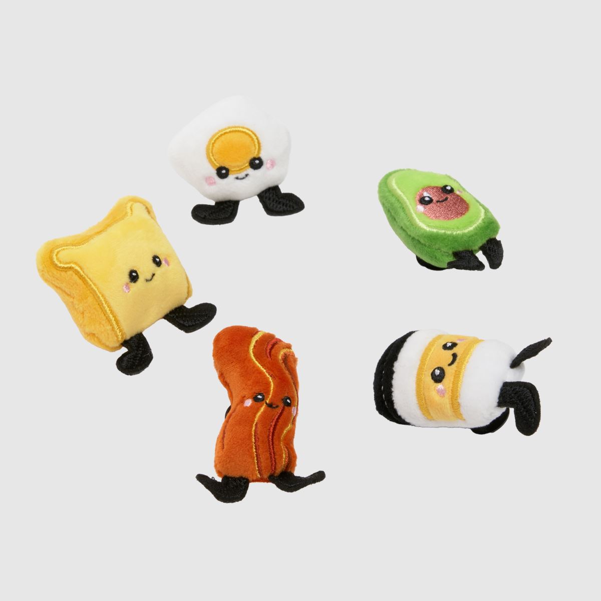 Sada 5 kusů chlupaté výživy Crocs Multi Jibbitz Fuzz Foods