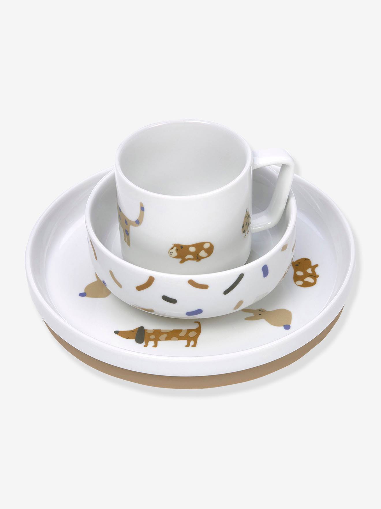 Coffret repas LÄSSIG en porcelaine little mateys royal blue