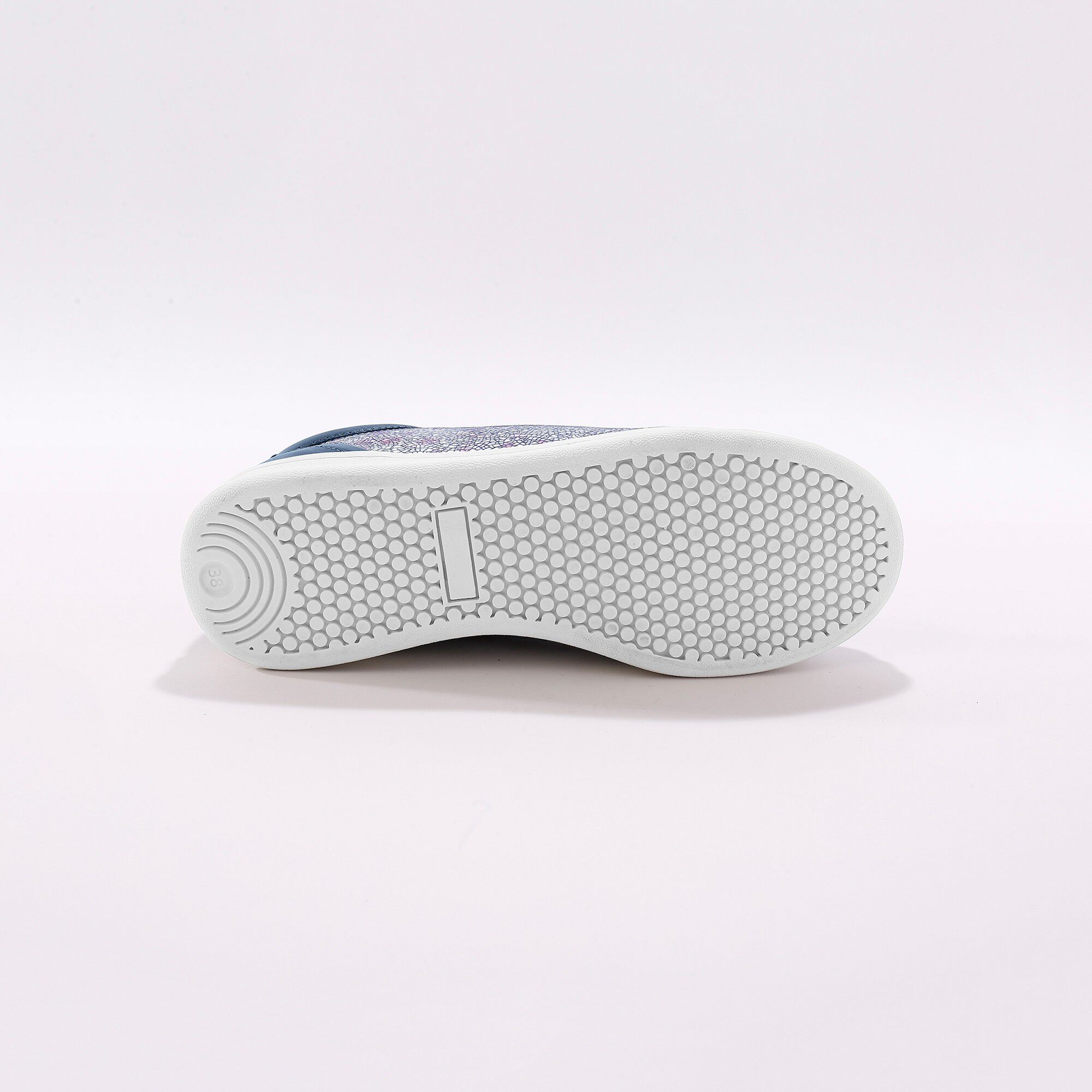 Tennis zippées imprimées en cuir