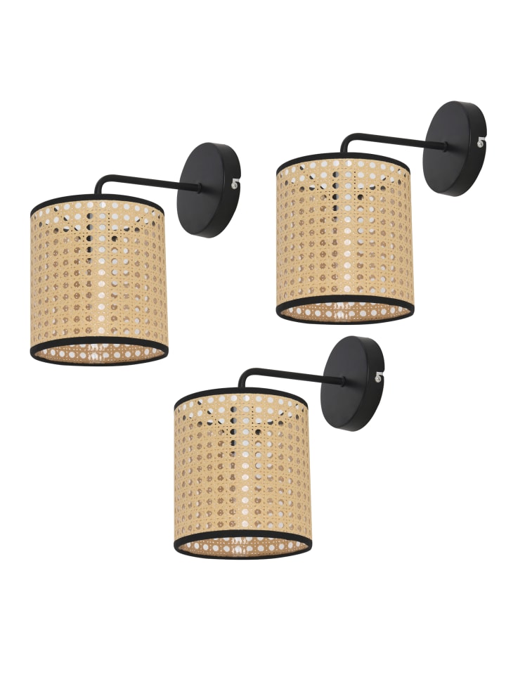 lux.pro Wandleuchte Southend 3er Set in Beige (H)17cm (D)16cm günstig kaufen onesize