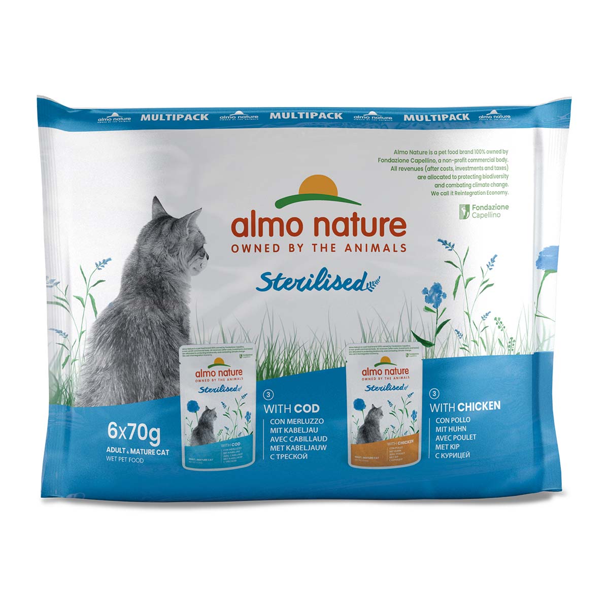 Almo Nature Holistic Sterilised Multipack mit Kabeljau&Huhn