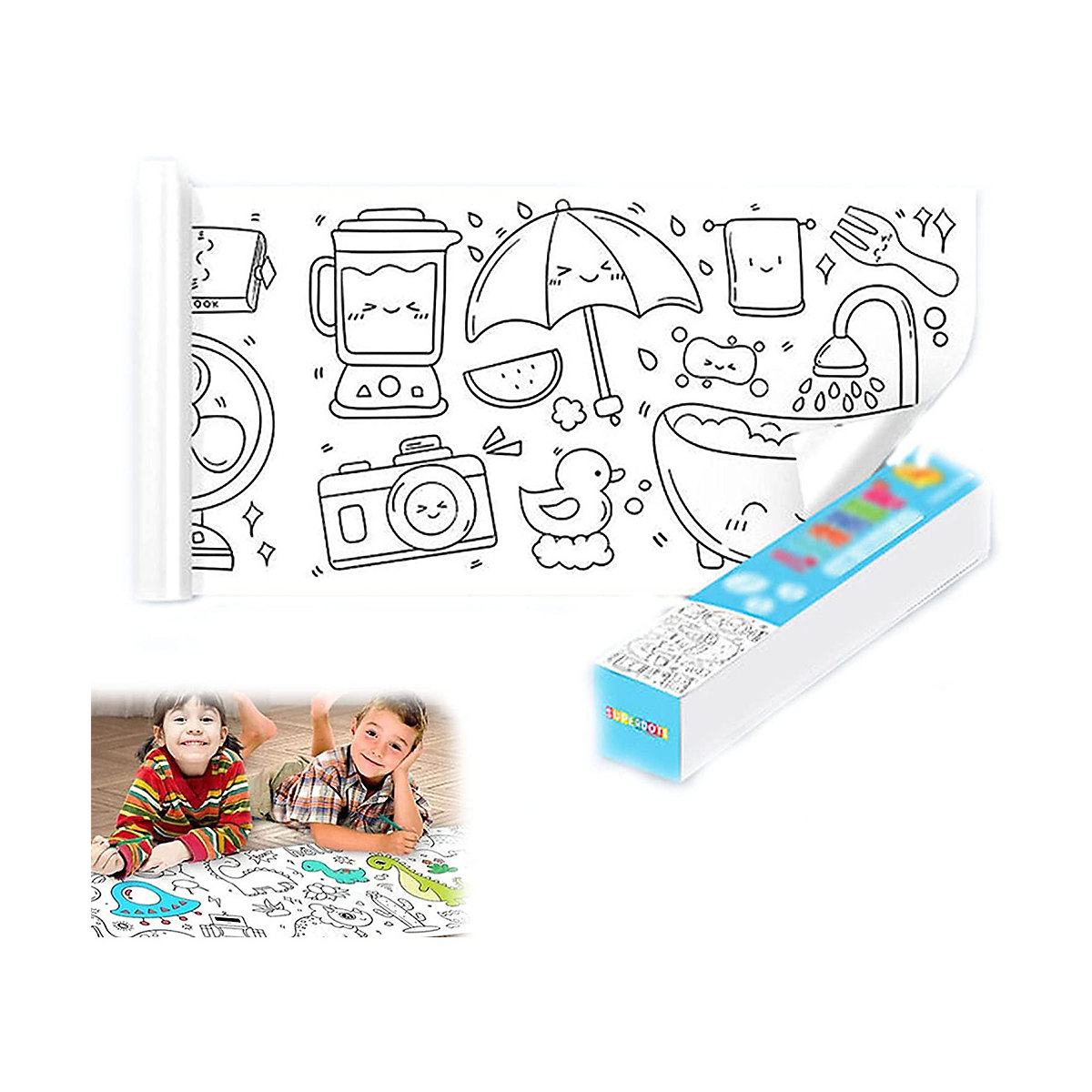Ausmalen auf Zeichenpapier Rolle Selbstklebende für Kinder