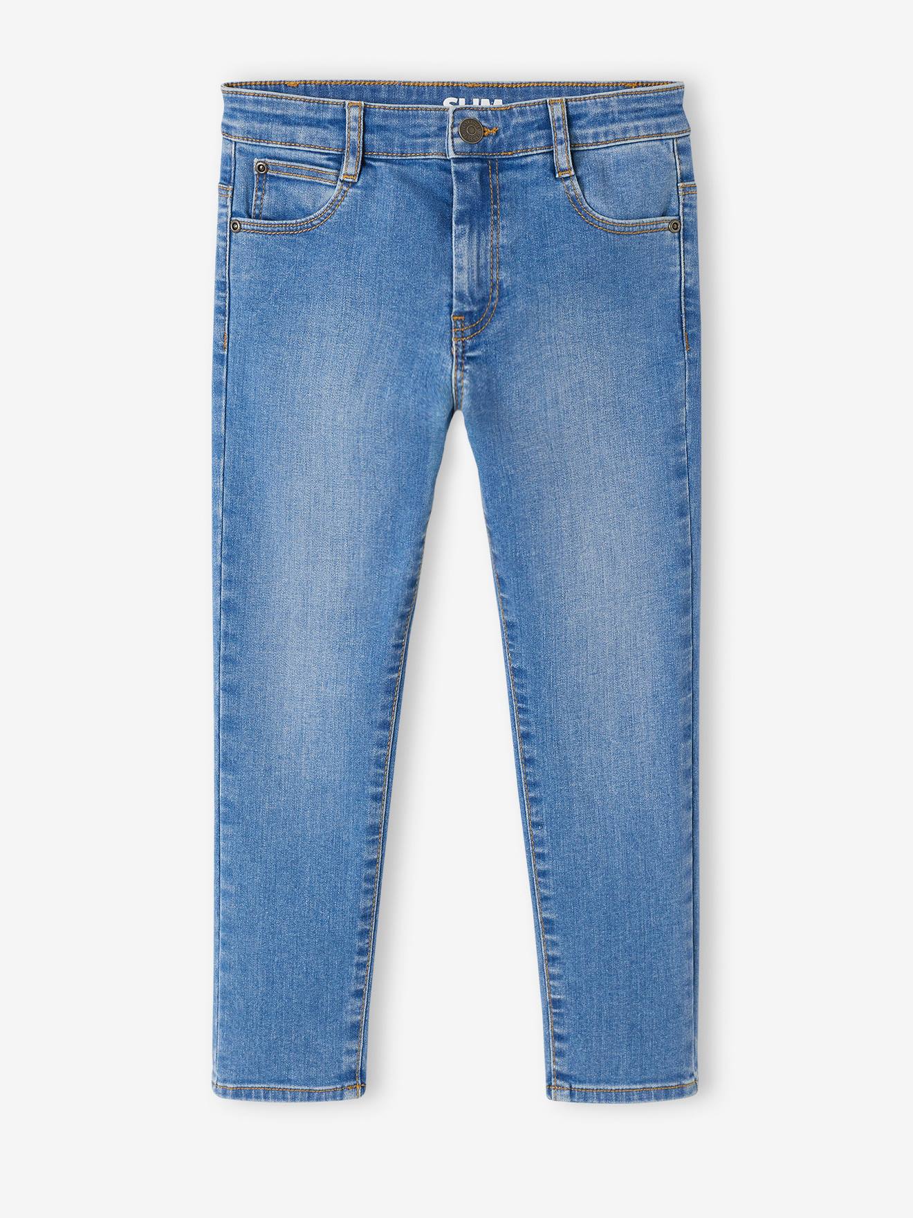 Vertbaudet Jungen Slim-Fit-Jeans WATERLESS, Hüftweite COMFORT Oeko-Tex - dark blue