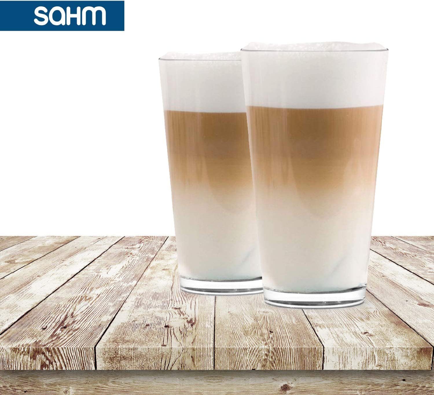 SAHM Latte-Macchiato-Glas Latte Macchiato Gläser Set 6 STK - Kaffee Latte Gläser