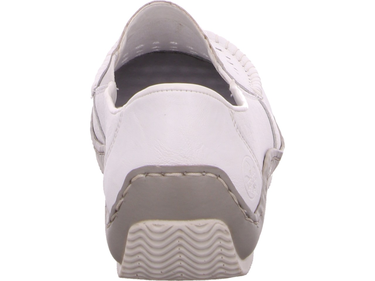 RIEKER Sportliche Slipper weiss