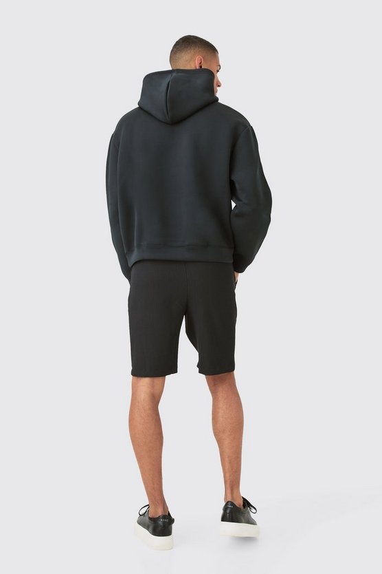 Kastiger Oversize Hoodie mit Print