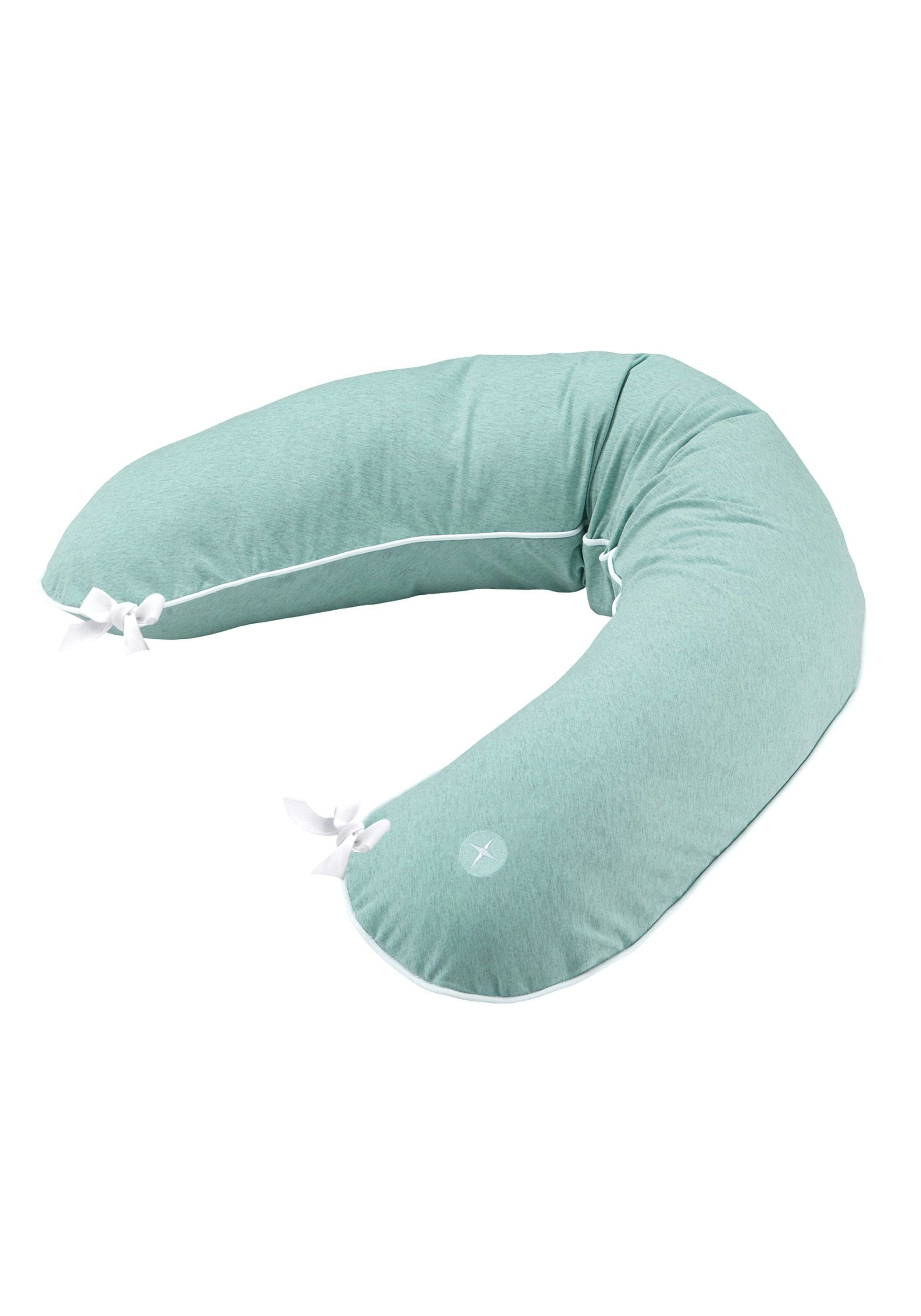 Nordic Coast Company Stillkissen, Stillkissenbezug Modernes Design Mint Grün [180 cm] Seitenschläferkissen Bezug Theraline Kompatibel Auch für Babynestchen Geeignet
