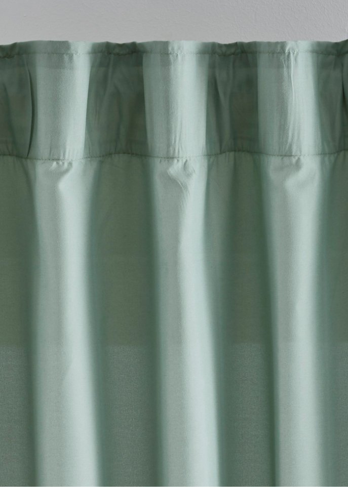 Microfaser Vorhang mit recyceltem Polyester (2er Pack)