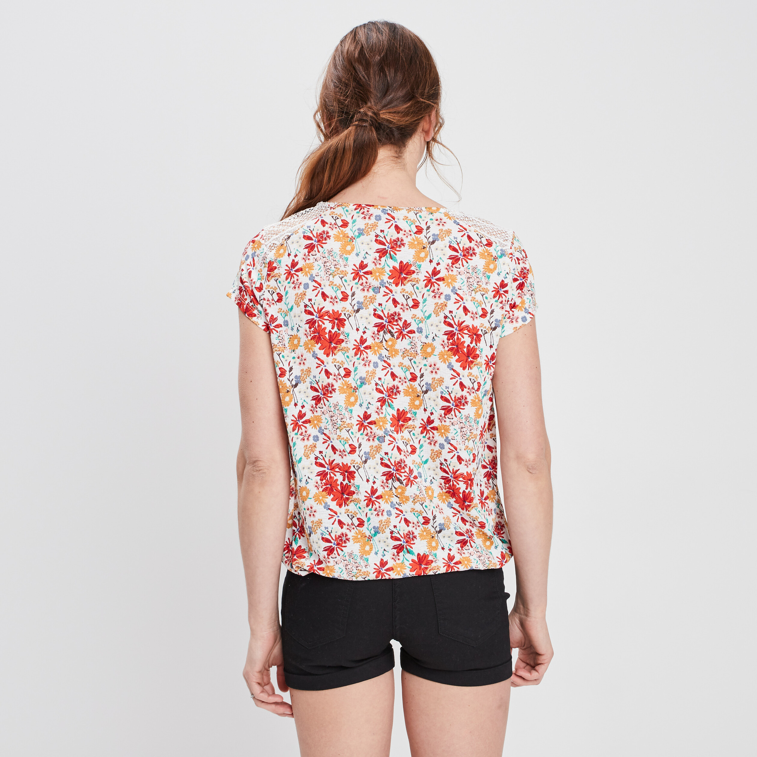 T-shirt manches courtes ecru femme | La Halle