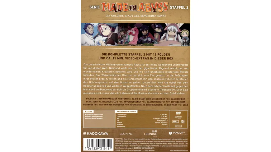 Made in Abyss - Staffel 2 - Komplett  [2 DVDs]