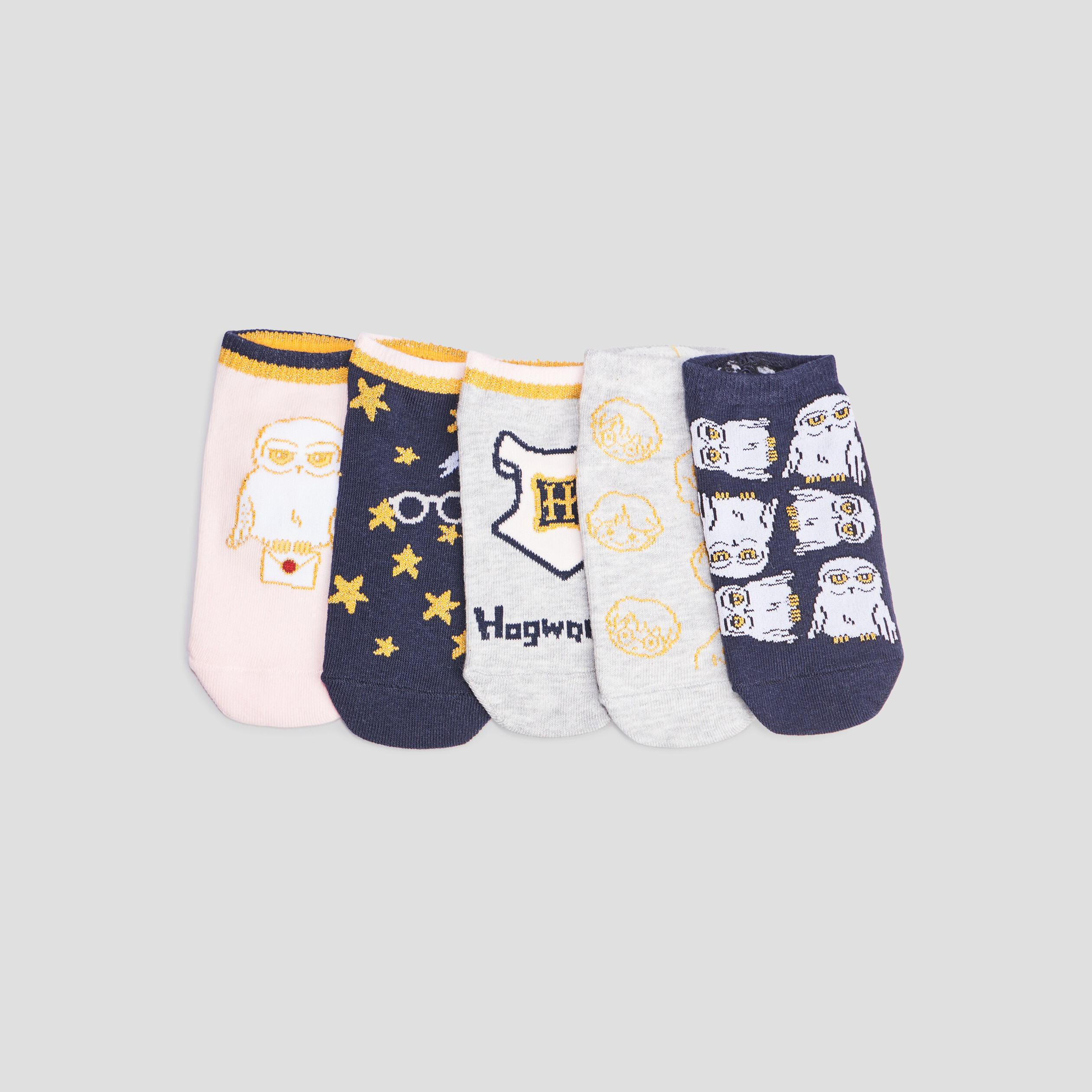 Lot 5 soquettes Harry Potter multicolore fille | La Halle