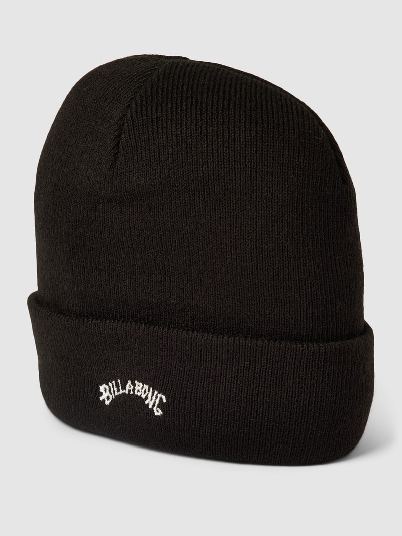 Beanie mit Label-Stitching Modell 'ARCH' in schwarz