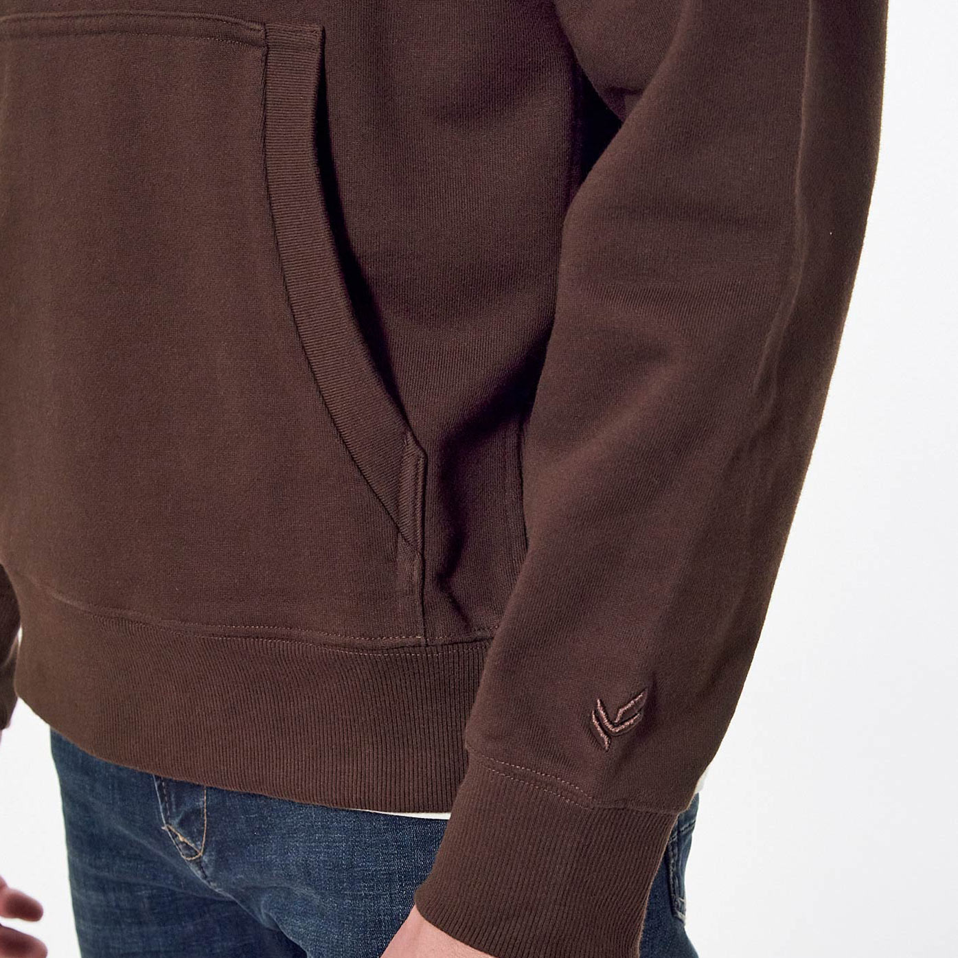 POWEL  Sweat marron Homme en 100% coton