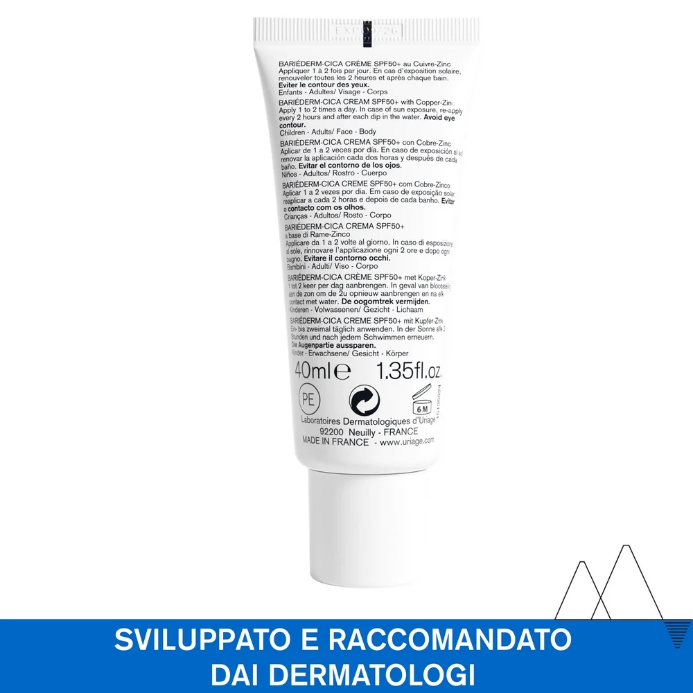 BARIÉDERM-CICA Crema SPF50+ - Crema de día calmante, tratamientos protectores
