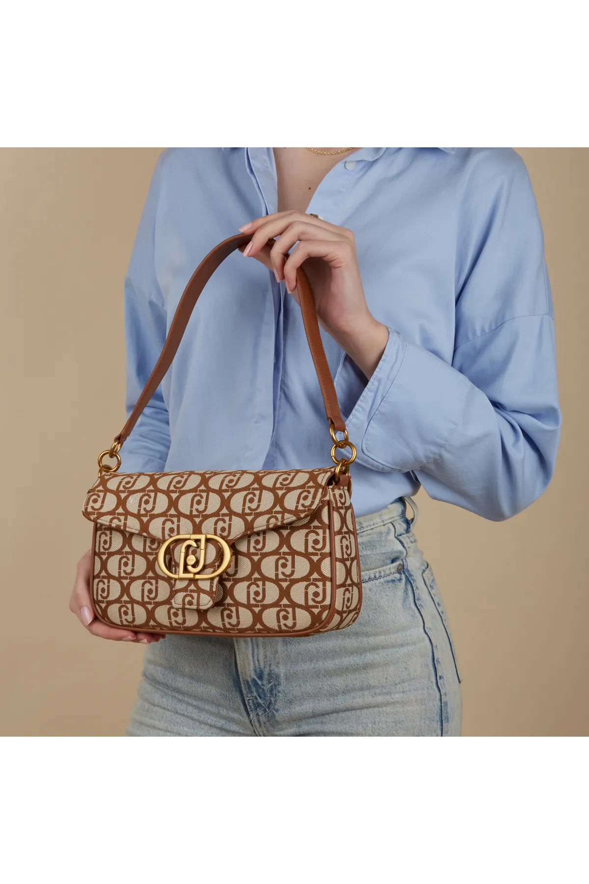 1'ASLAN  Liu Jo Daurin Damen Schultertasche Braun Aa4314t6438-x0282