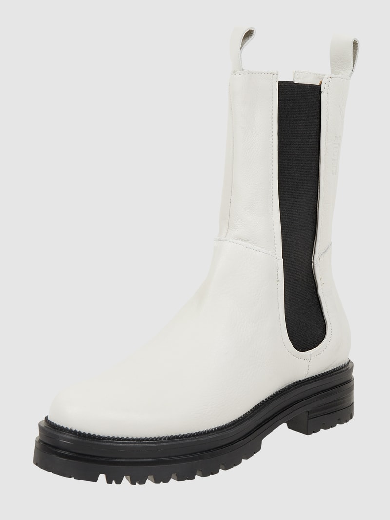 Chelsea Boots aus Leder in weiß