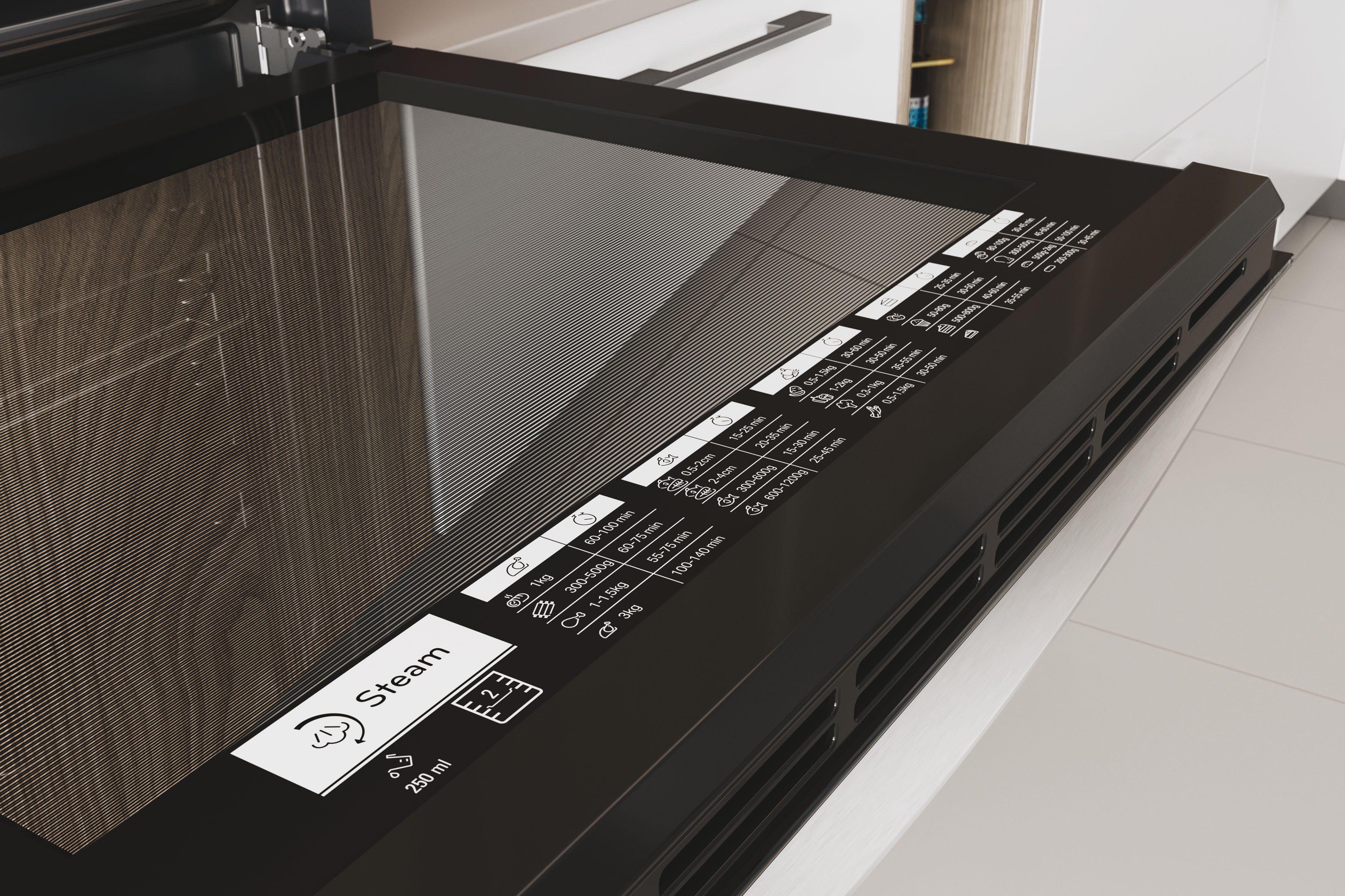 Privileg Backofen-Set BAKO Turn&Go Steam 500, mit Backauszug, Hydrolyse, Dampffunktion
