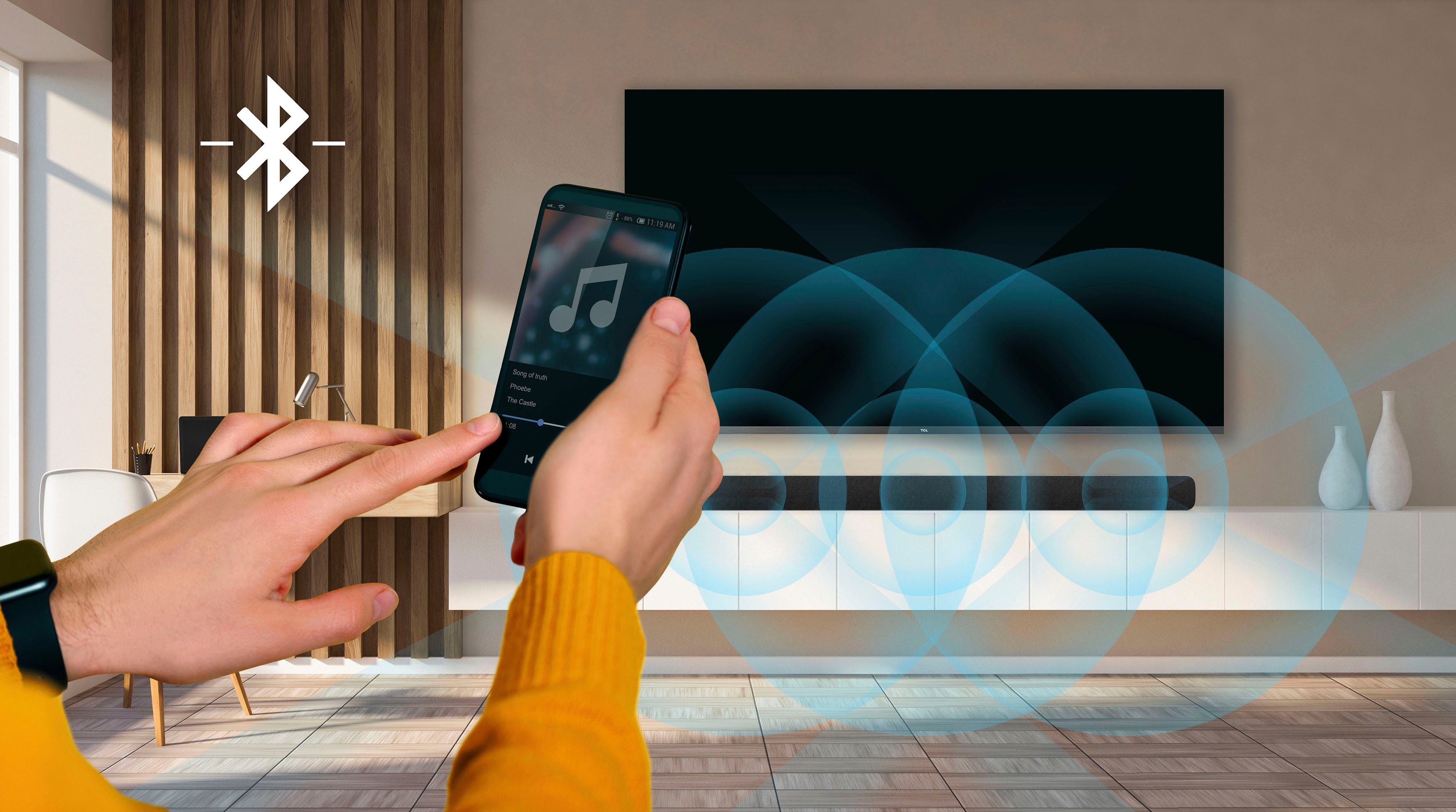 TCL TS8132 3.1.2 Soundbar (Bluetooth, WLAN (WiFi), 260 W, mit kabellosem Subwoofer)