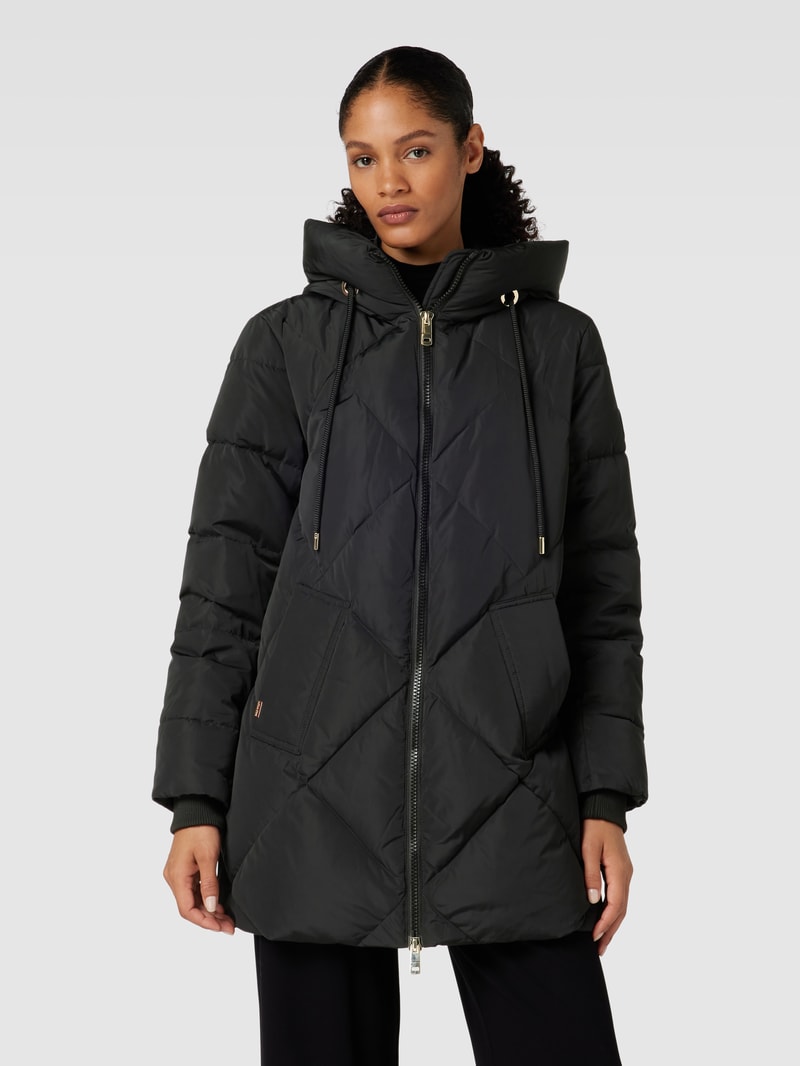 Steppjacke mit Kapuze Modell 'AIMEE' in schwarz