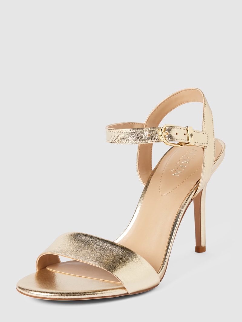 Sandaletten aus Leder Modell 'GWEN' in gold