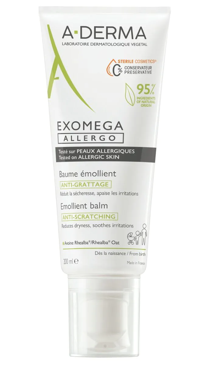 A-Derma Exomega Allergo minkštinamasis balzamas, 200 ml