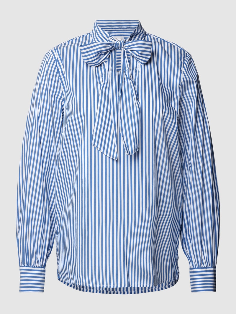 Bluse mit Streifenmuster in hellblau