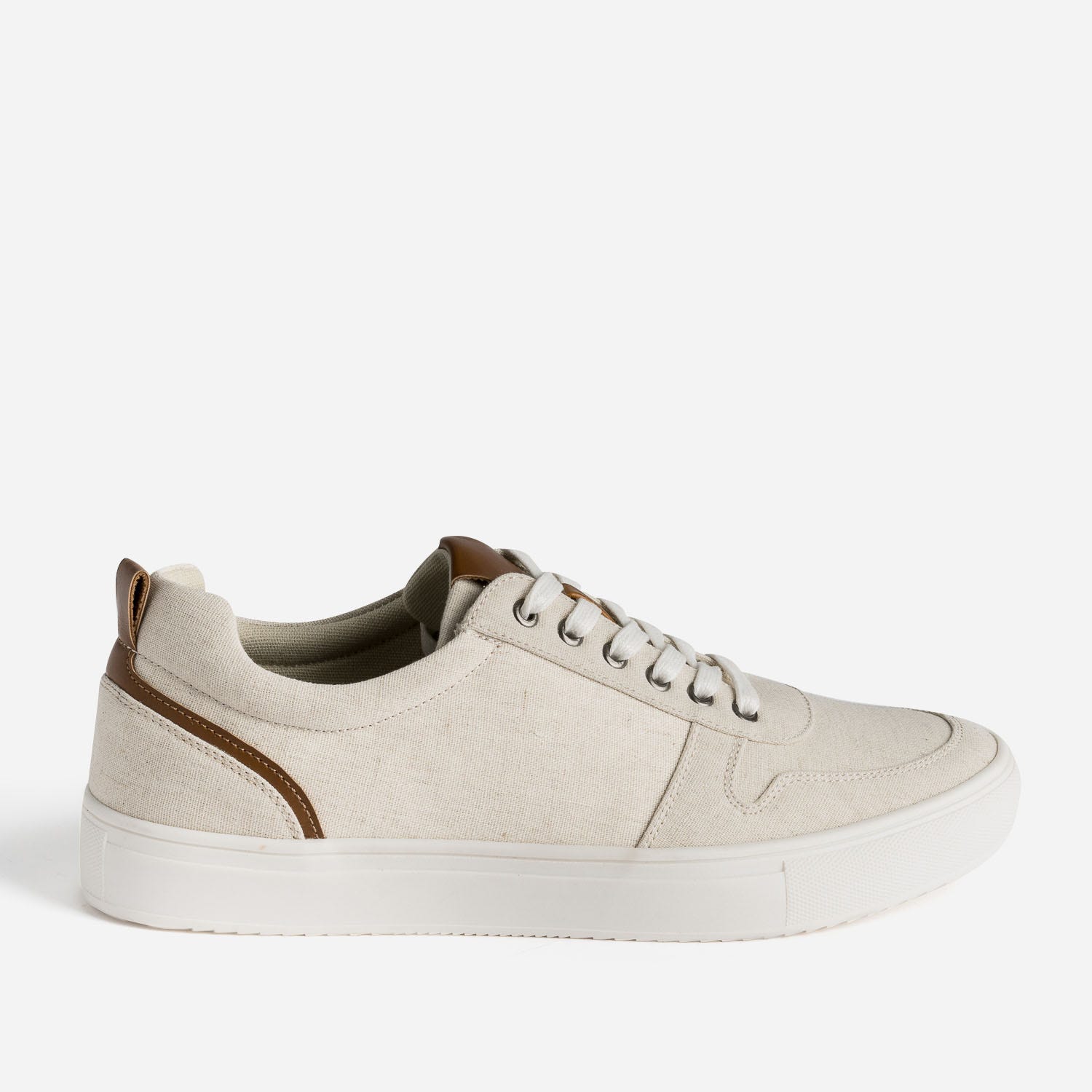 Tennis beige chiné en textile