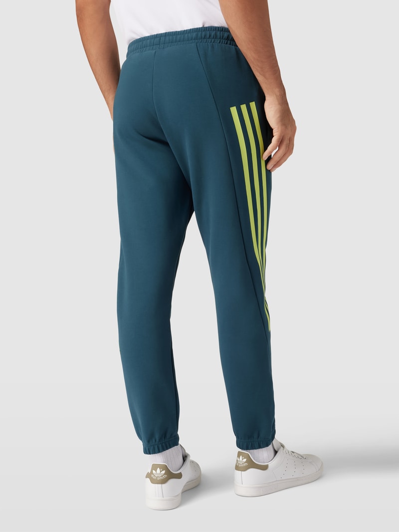 Sweatpants mit elastischem Bund in petrol