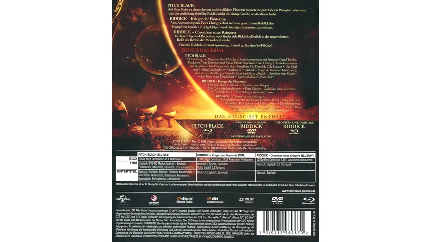 Riddick Collection  [3 BRs]