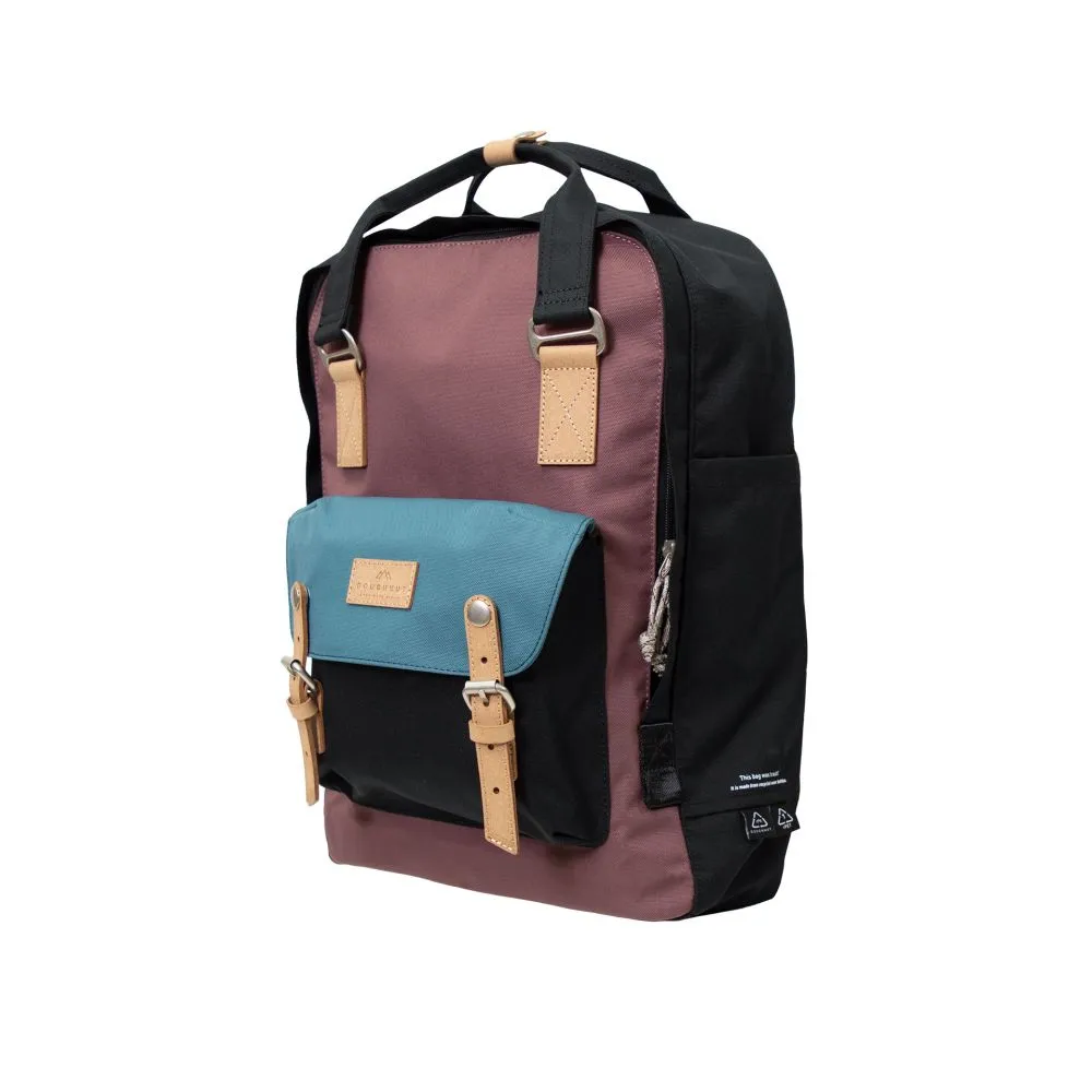 Doughnut Macaroon Large Reborn Backpack - plum x denim