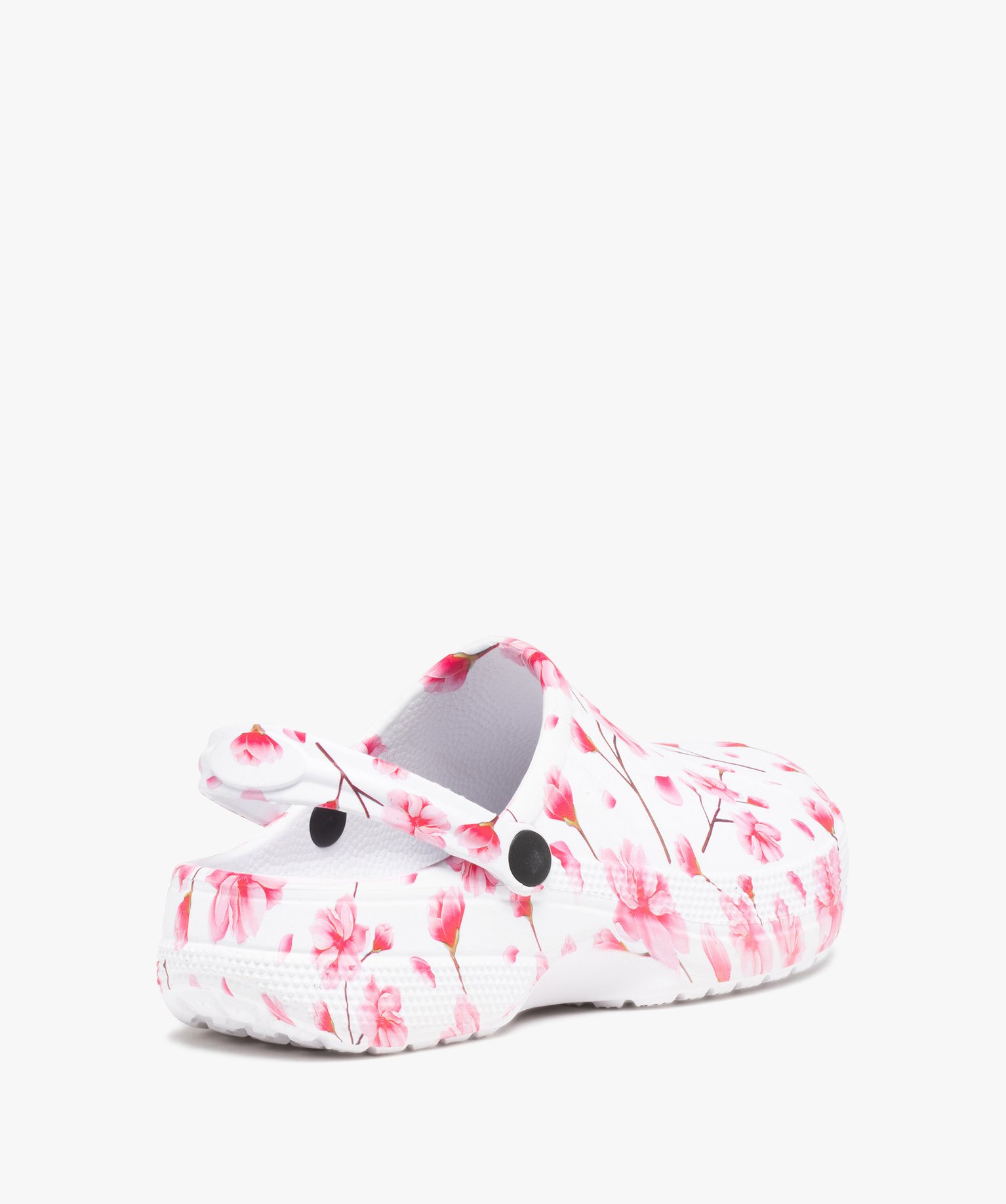 Sabots souples femme imprimés fleurs rose | GEMO