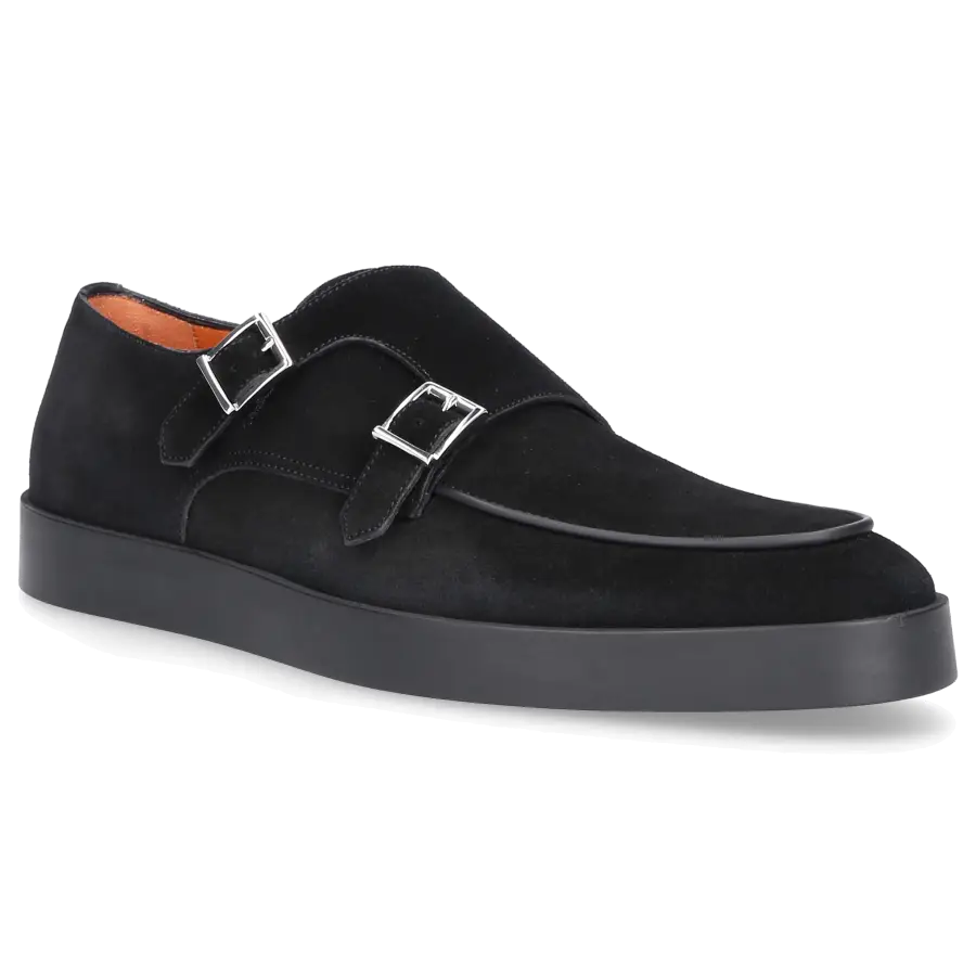 Santoni - Monk Schuhe 16384 Kalbsleder - schwarz