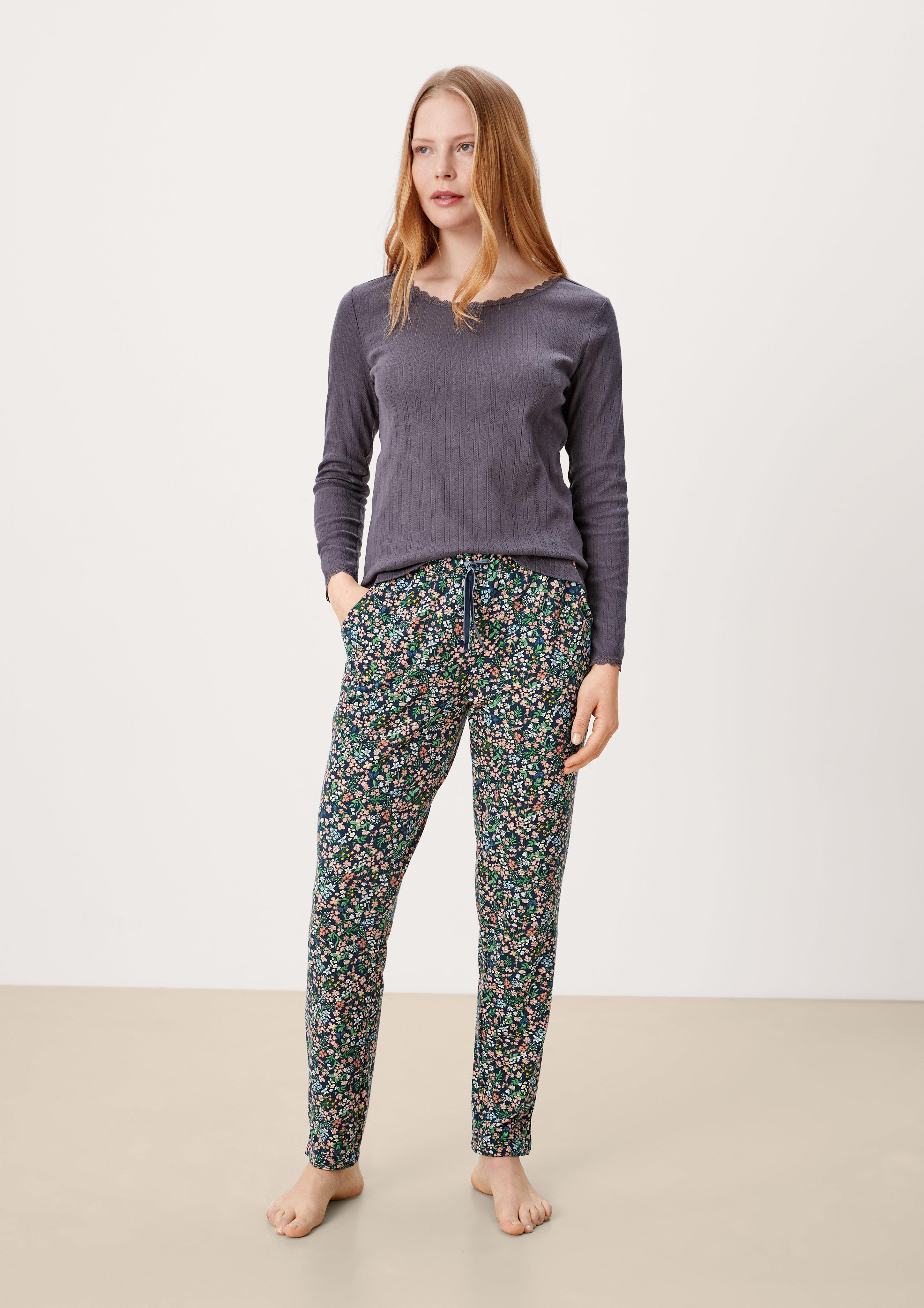 Pyjamaoberteil mit Pointellemuster  6006501-9588